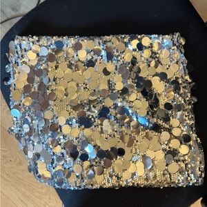 EDIKTED Silver Mini Skirt